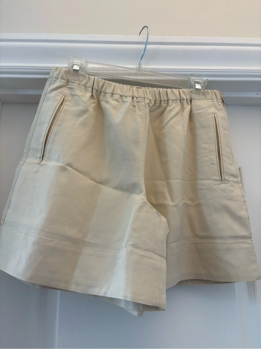 J. Crew Linen-Blend Relaxed Shorts in Natural Cream